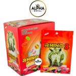 Rhino 8 Gummies - Fruity Flavored Gummy Candies (24 Bags, 7.5g Per Bag)