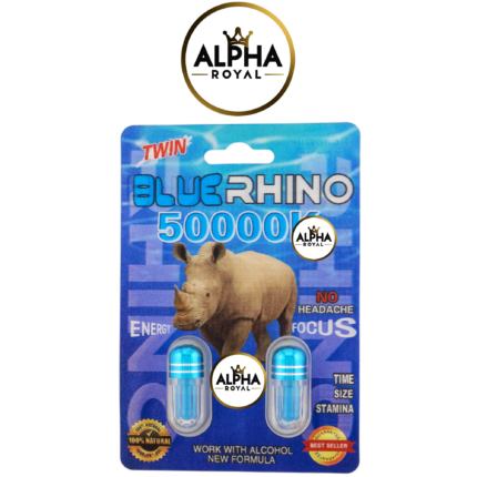 Blue Rhino 50000K Male Enhancement Supplement – Twin Pack Formula