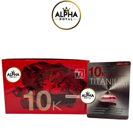 10K Titanium | Single Pill | 24 Blister Cards per Box | Hanging Pack